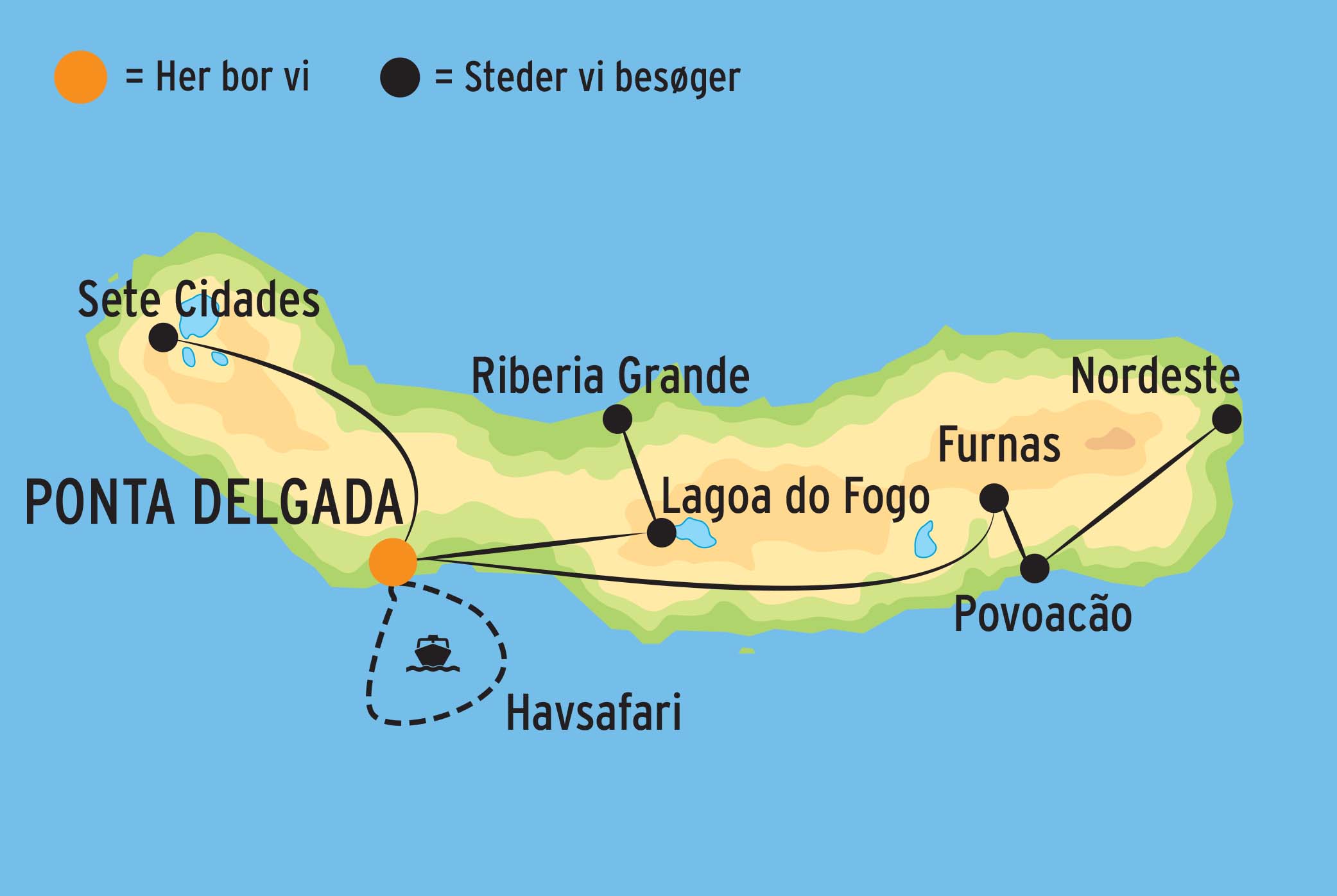 Kort over São Miguel